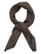 Gingham Wica Scarf Becksöndergaard Brown