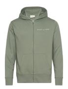 Printed Graphic Full Zip Hoodie GANT Green