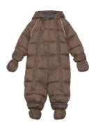 Puff Baby Suit W Acc Rec. Mikk-line Brown