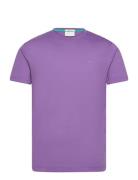 Contrast Logo Ss T-Shirt GANT Purple