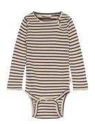 Body L/S Modal Striped Petit Piao Patterned