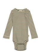 Body L/S Modal Striped Petit Piao Green