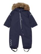 Toddler Padded Jumpsuit With Fur Mole 74 ISBJÖRN Of Sweden Navy