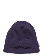 Wool Hat W. Bow Mikk-line Purple