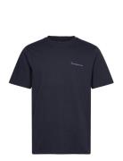 Regular Fit Chill Camp Back Print T Knowledge Cotton Apparel Navy