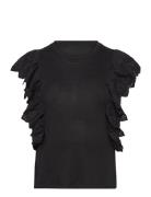 Olmbetty Life S/S Frill Top Jrs Only Maternity Black