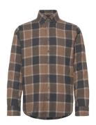 Bs Wilton Casual Modern Fit Shirt Bruun & Stengade Brown