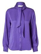 Slfcassia Ls Scarf Shirt B Selected Femme Purple