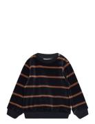 Sweatshirt Ls Y/D Velour Minymo Navy