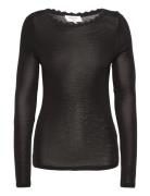 Rwsamber Ls Boatneck W. Lace Rosemunde Black