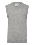 Lambswool V-Neck Slipover Lindbergh Grey