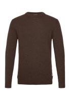 Lambswool O-Neck Knit Lindbergh Brown