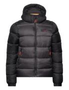 Hood Colour Block Sport Puffer Superdry Black