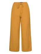 Trousers Bella Linen Cropped Lindex Yellow