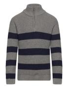 Zip Neck Jumper Mango Grey