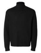 Slhcody Ls Knit Relaxed Roll Neck Selected Homme Black