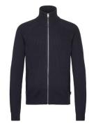 Jjpannel Knit Zip Cardigan Aw24 Jack & J S Navy