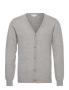 Man V Cardigan Davida Cashmere Grey