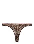 Lace Satin Thong Understatement Underwear Brown