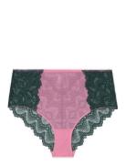 Lace Mesh Highwaist Briefs Understatement Underwear Pink