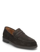 Slhblake Suede Penny Loafer Selected Homme Brown