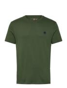 Dunstan River Short Sleeve Tee Black Forest Green Timberland Khaki