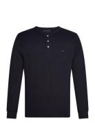 Slub Henley Ls Tee Tommy Hilfiger Black