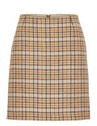 Anna Glencheck Tweed Skirt Newhouse Beige