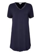 Bamboo Short Sleeve Nightdress With Lady Avenue Blue