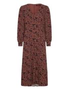 Jeanie Brina Crepe Dress French Connection Brown