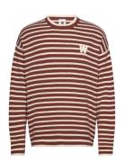 Wwtya Striped Over D Jumper Double A By Wood Wood Brown