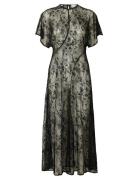 Slfdaphne Ss Midi Lace Dress Selected Femme Black