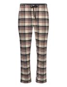 Checked Brushed Pyjama Pants Lindbergh Burgundy