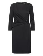 Jersey Three-Quarter-Sleeve Dress Lauren Ralph Lauren Black