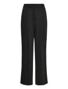 Sarah Elastic Waist Satin Pants Malina Black