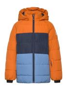 Ski Jacket - Colorblock -Quilt Color Kids Orange