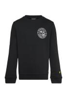 Football Logo Crew Neck Sweatshirt Lyle & Scott Black