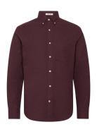 Reg Flannel Melange Shirt GANT Burgundy