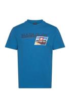 Portalet Short Sleeve T-Shirt Napapijri Blue