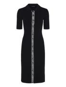 Sslv Logo Knit Dress Karl Lagerfeld Black