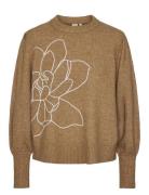 Yasjuva Ls Knit Pullover S. YAS Brown