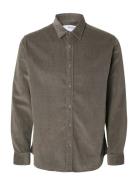 Slhregowen-Cord Shirt Ls Noos Selected Homme Grey