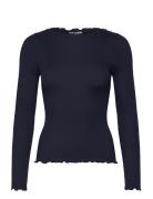 Rmwbalta Modal Ls Boatneck Blouse RM By Rosemunde Navy