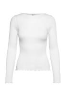 Rmwbalta Modal Ls Boatneck Blouse RM By Rosemunde White