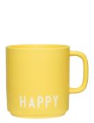 Vip Favourite Cup With Handle Design Letters Yellow