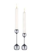 Silhouette 120+145 Candle Holder 2-Pack LIND DNA Silver