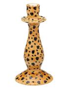 Leopard Candle Holder Anna + Nina Brown