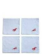 Napkins 4-Pack Crayfish Midnatt Blue