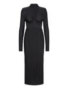 Yasolinda High Neck Ls Long Dress S. YAS Black