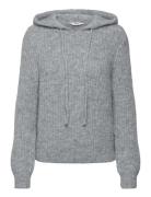 Objmilu Ls Re Knit Hoodie Noos Object Grey